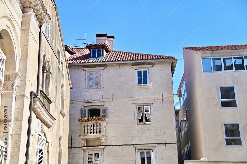 Naklejka premium Historic Building of Diocletian's Palace in Split Old City Center, Croatia