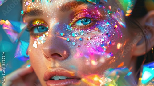 Color Explosion in Avant-Garde Makeup Design
