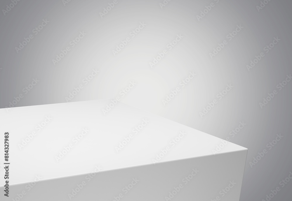 White abstract corner blank table podium White abstract corner blank table podium
