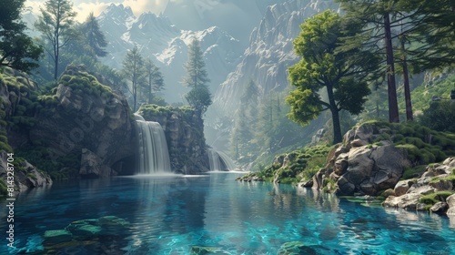 Tranquil Waterfall Oasis