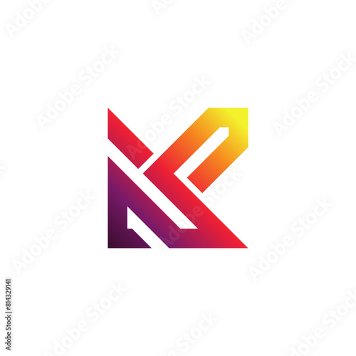 use the concept letter K abstract with full color