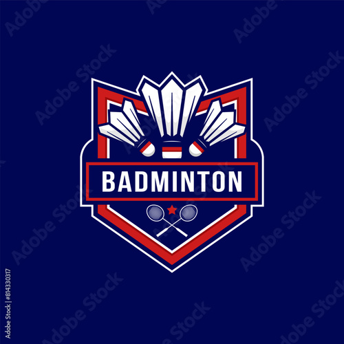 badminton logo badge template