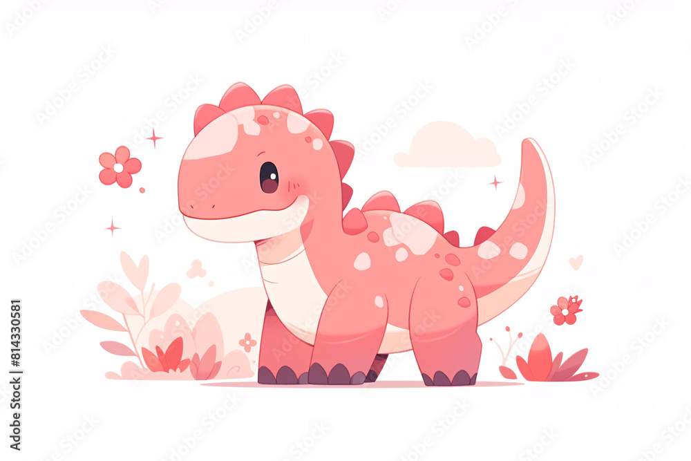 Fototapeta premium Cute dinosaur illustration, children education concept illustration