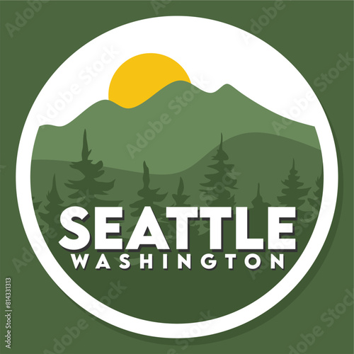 beautiful forest view in seattle washington