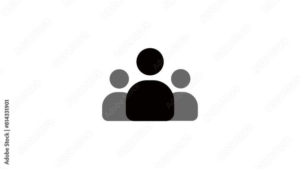 animated group icon on a white background animated group icon on a white background
