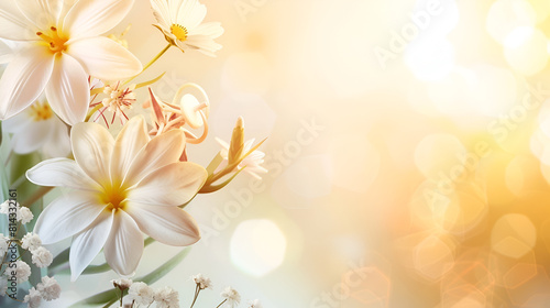 flowers on solid background nature blossom vibrant and beauty background  © Hassan