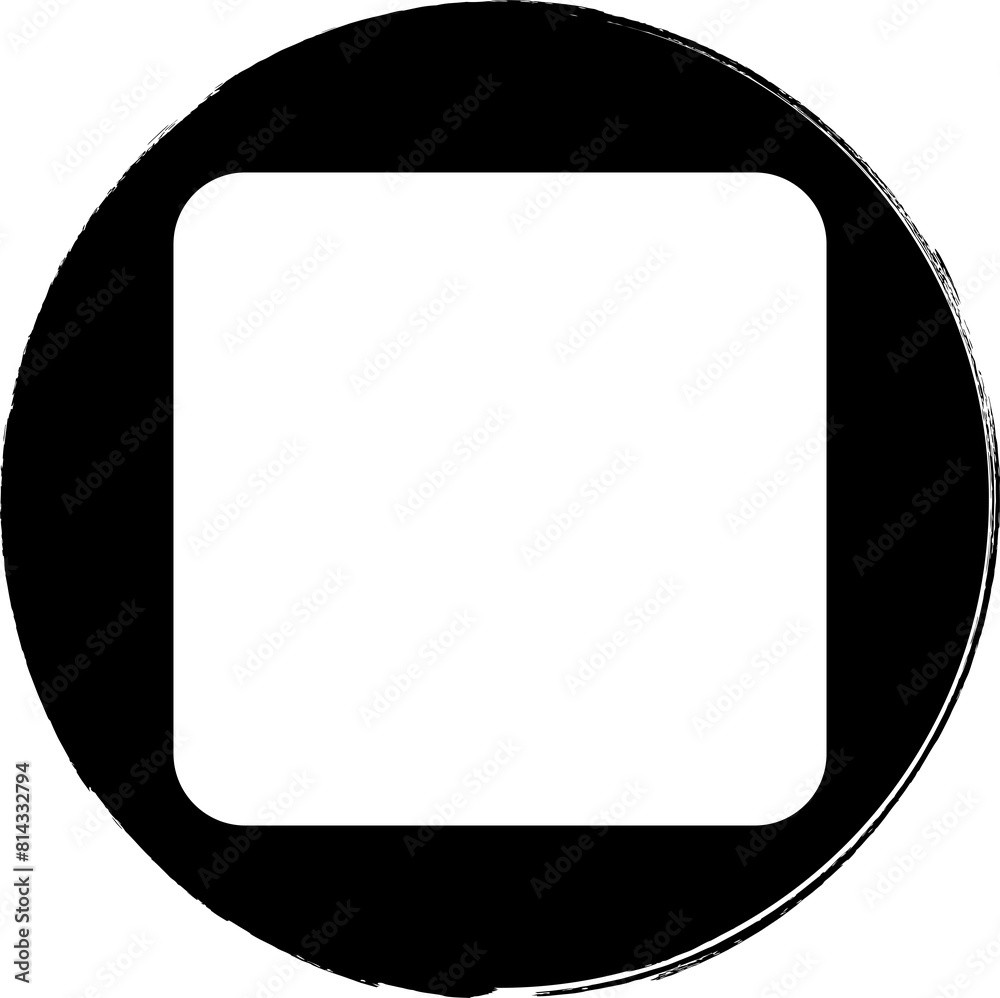 Circle brush frames with rounded square border layout Circle brush frames with rounded square border layout