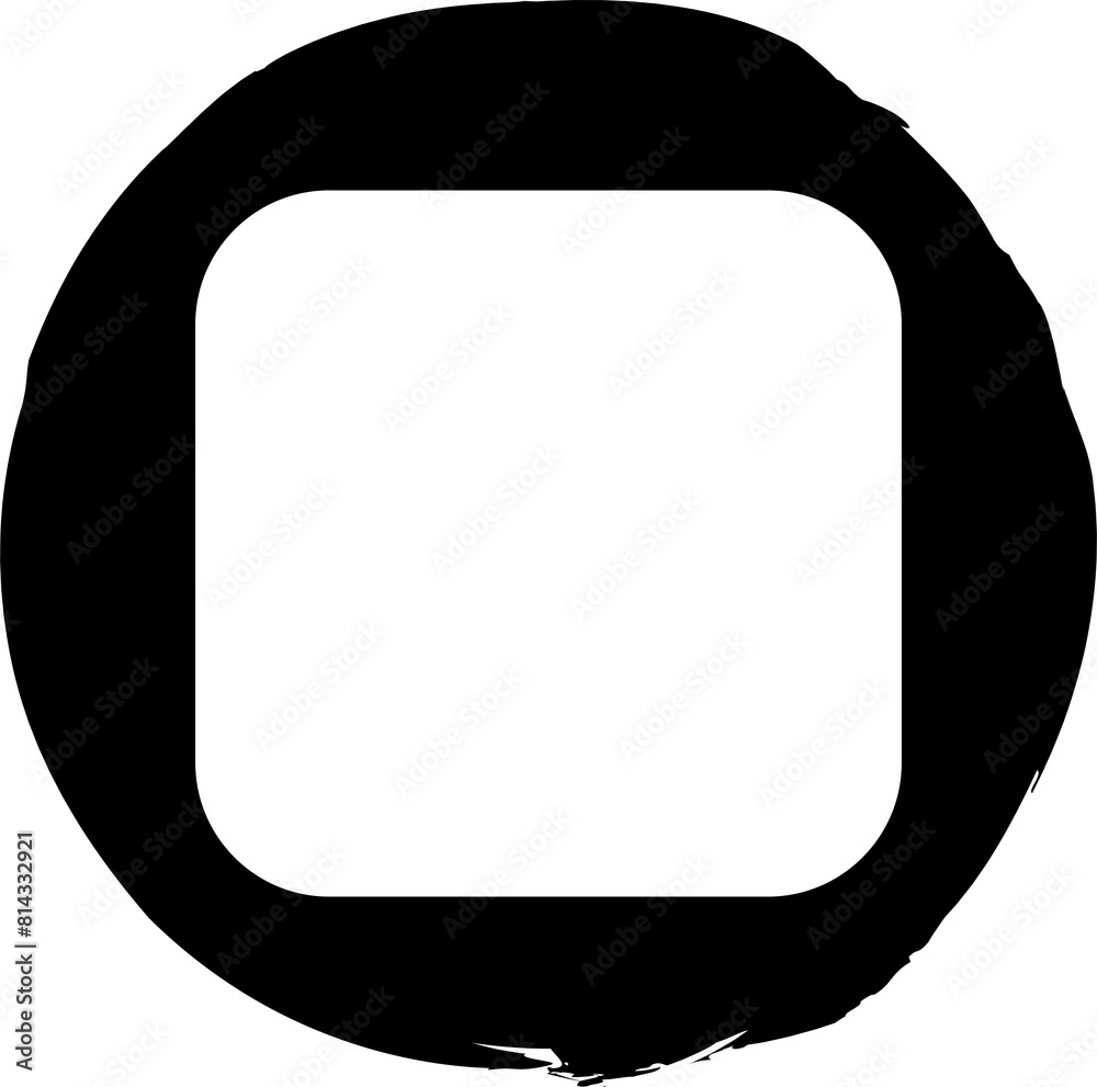 Circle brush frames with rounded square border layout Circle brush frames with rounded square border layout
