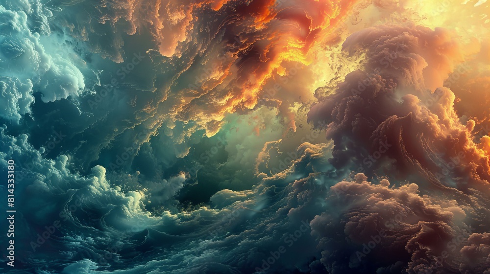 Vividly portray the dynamic energy of abstract weather phenomena, capturing the power and movement of atmospheric forces in captivating artworks Vividly portray the dynamic energy of abstract weather phenomena, capturing the power and movement of atmospheric forces in captivating artworks