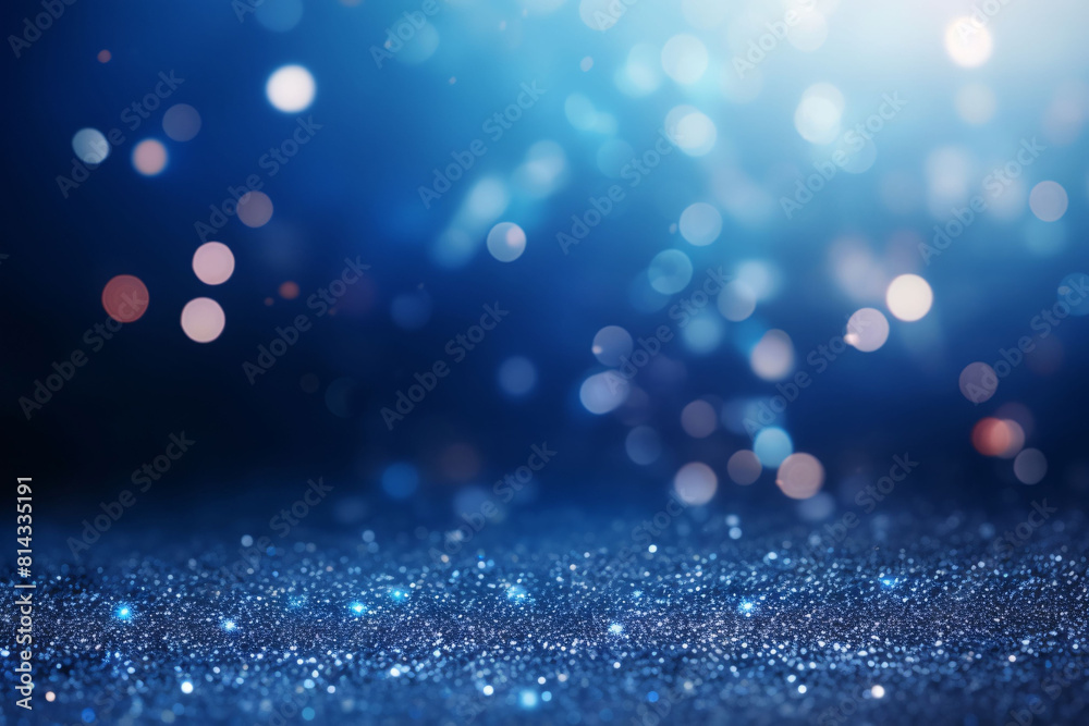 Fototapeta premium Abstract festive blur background, beautiful bokeh, camera lens effect, circular light spot