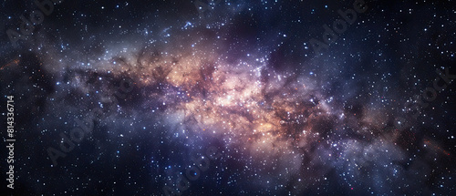 Obraz na płótnie Cinematic view of the Triangulum Galaxy, featuring a vibrant stellar tapestry and deep cosmic phenomena across a star-dotted background. w salonie