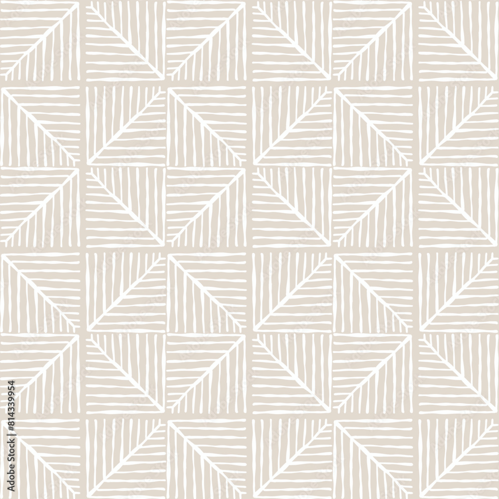 Trendy hand drawn seamless pattern with line. Boho ethnic background with abstract organic shapes pattern. Nude beige color. Collage contemporary print. Surface cover design. Fabric textile ornament. Trendy hand drawn seamless pattern with line. Boho ethnic background with abstract organic shapes pattern. Nude beige color. Collage contemporary print. Surface cover design. Fabric textile ornament.