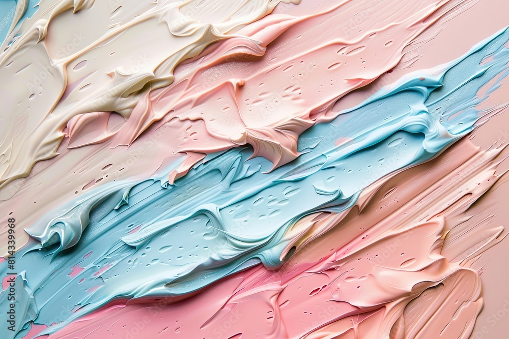 Obraz premium cosmetic smears of creamy texture on a pastel background