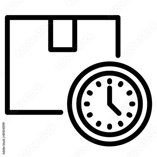 box product with clock icon