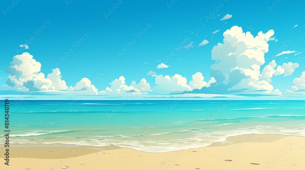 Fototapeta premium Stunning coastal view of tropics beach at sunrise