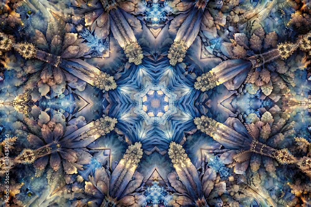 Fototapeta premium Symmetrical patterns with mirrored elements.