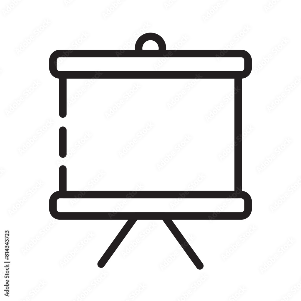 Board Canvas Easel Line Icon Board Canvas Easel Line Icon