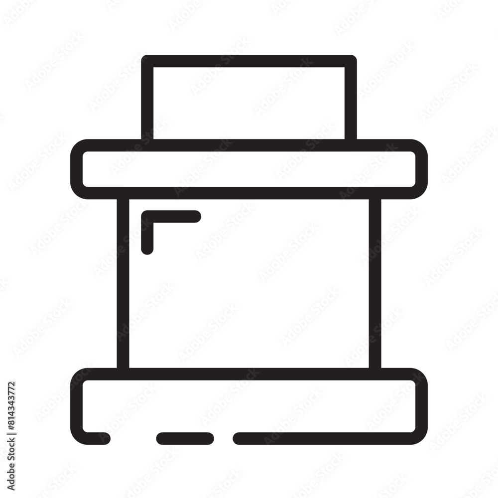 Bucket Paint Painting Line Icon Bucket Paint Painting Line Icon