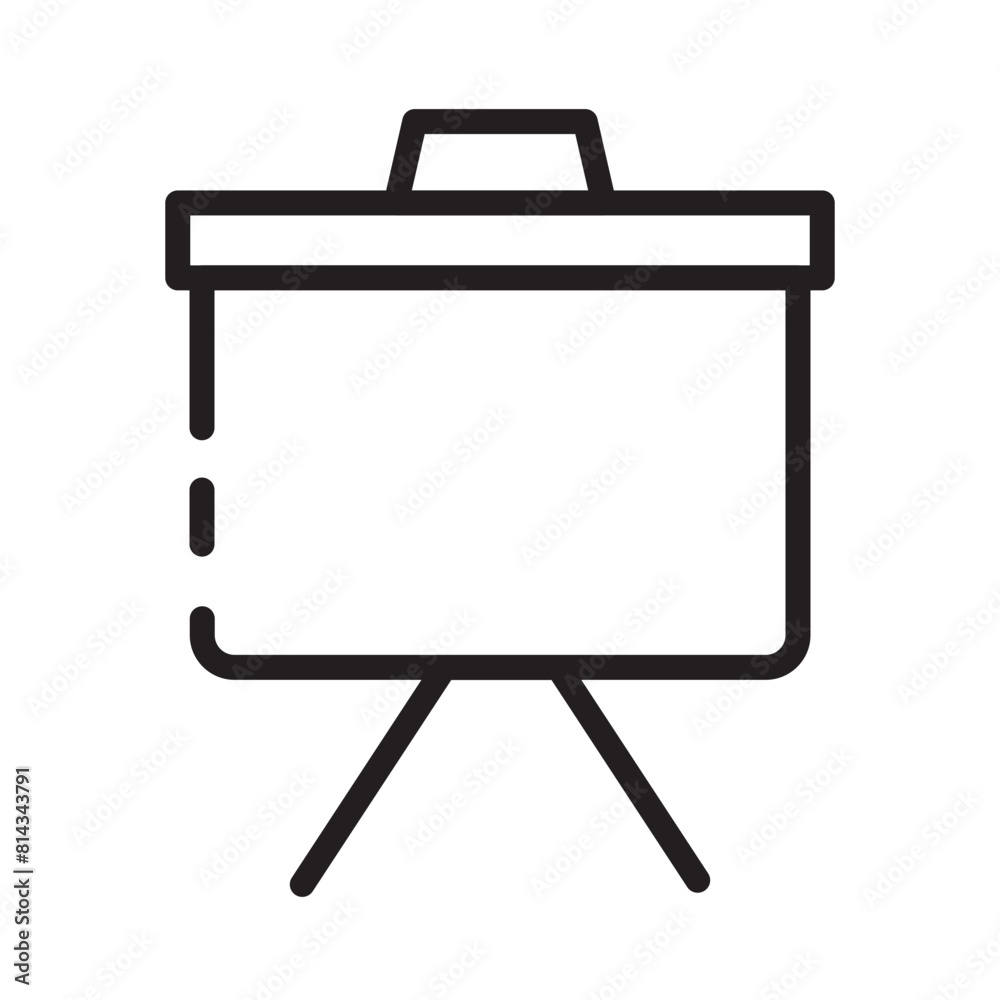 Canvas Noticeboard Painting Line Icon Canvas Noticeboard Painting Line Icon