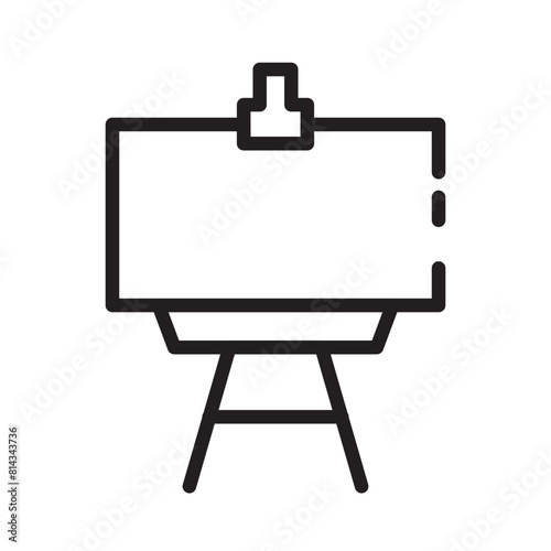 Board Canvas Easel Line Icon