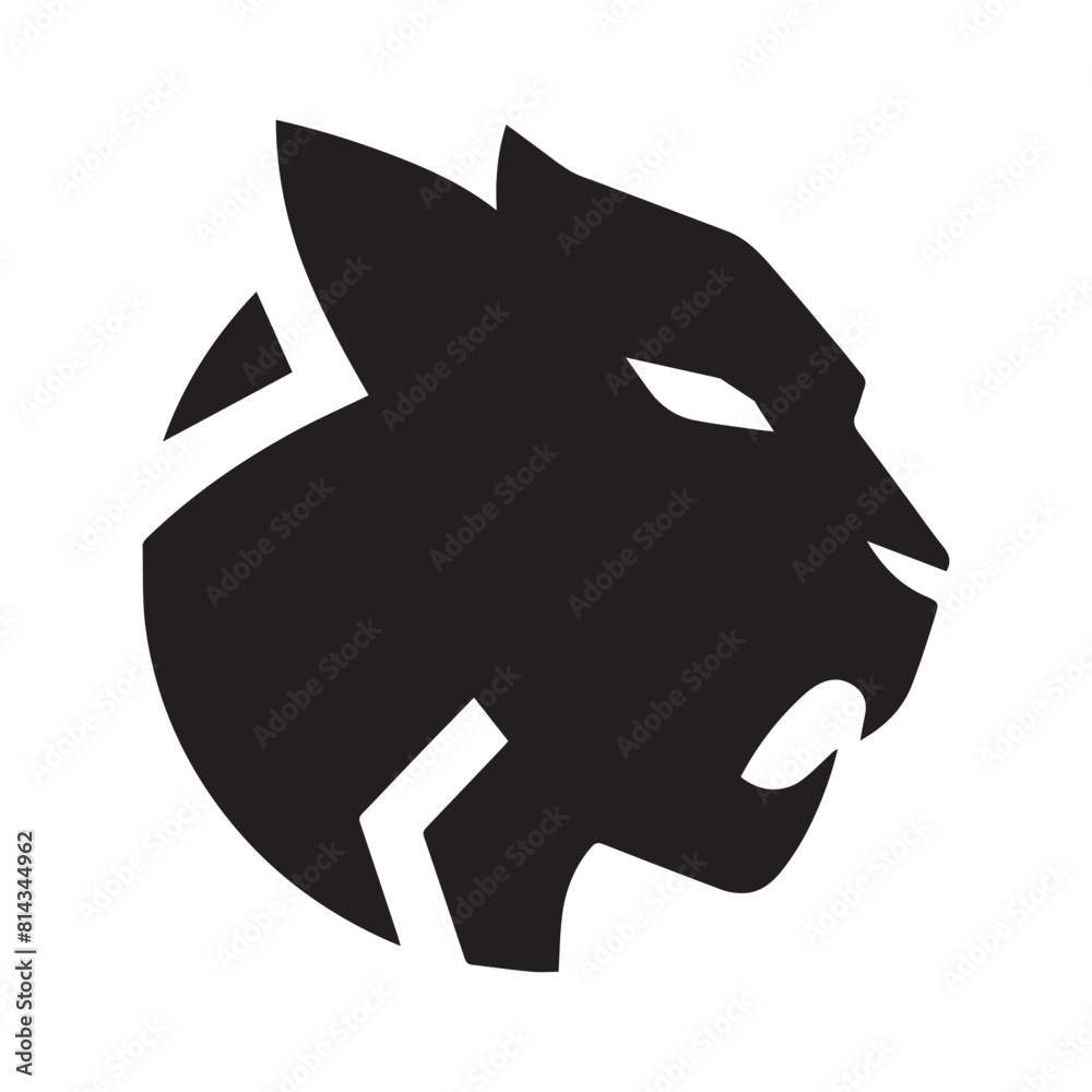 Minimalist black panther logo Minimalist black panther logo