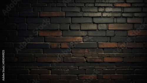 Dark and grunge brick wall texture background  Vintage brick wall background