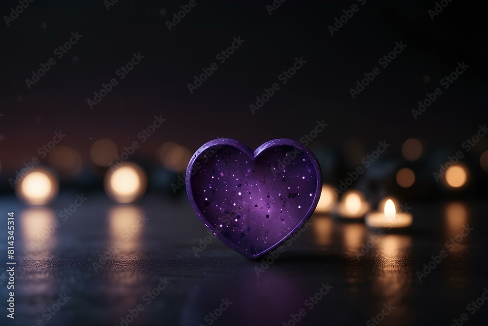 Obraz premium Purple heart_kpop lovers