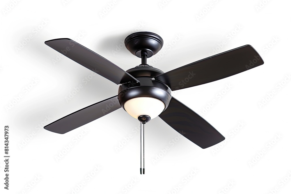 Elegant Ceiling fan with lights For Kid Room, Isolated on white background Elegant Ceiling fan with lights For Kid Room, Isolated on white background