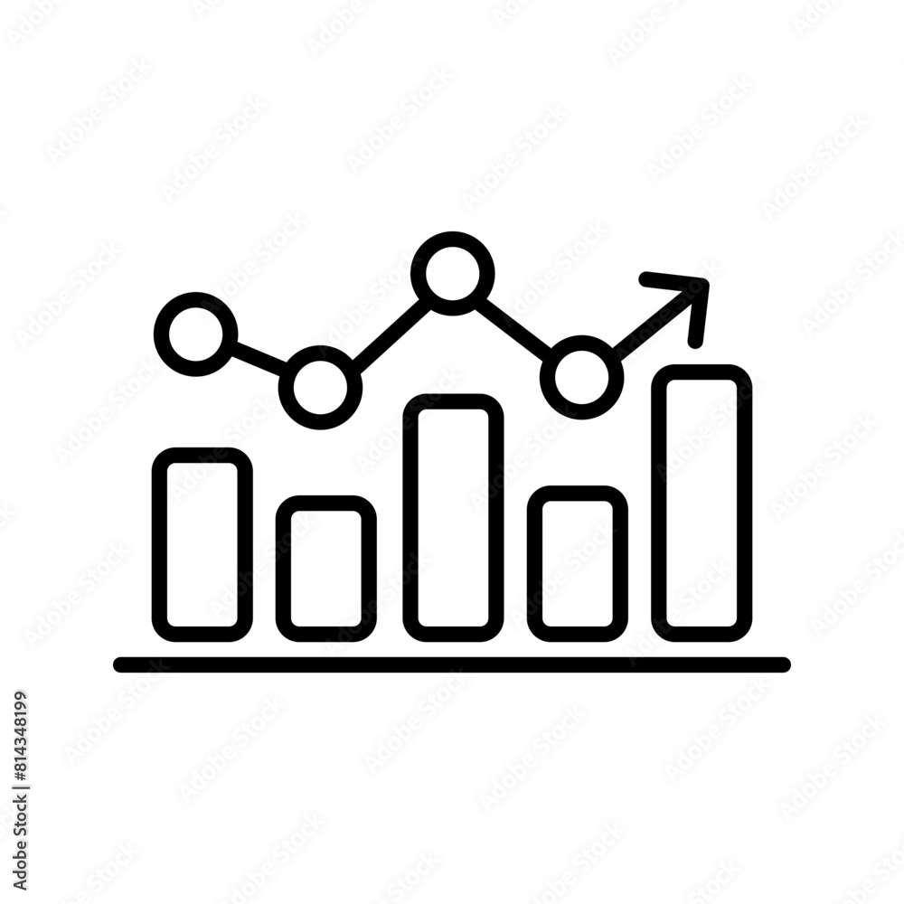 Trending icon. sign for mobile concept and web design color editable Trending icon. sign for mobile concept and web design color editable