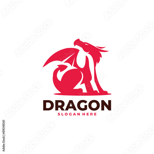 Dragon modern logo vector
