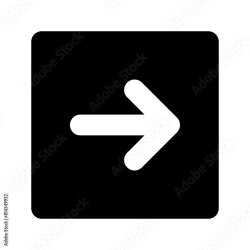 Login square arrow vector icon. Editable icon for web and mobile color editable