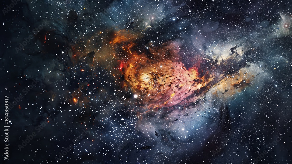 water color abstract of space, planets in cosmos, infinity space water color abstract of space, planets in cosmos, infinity space