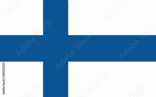 The flag of .finland Flag icon. Standard color. Vector illustration.	
 photo