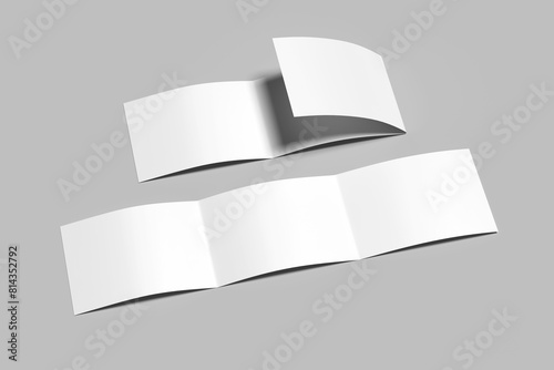 Blank landscape trifold with a silver sand background