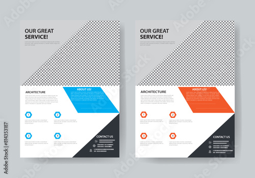 The Flyer Template is made in Adobe Illustrator format. This Template is best suitable for your Business. You can set images and change text, and color very quickly and easily.