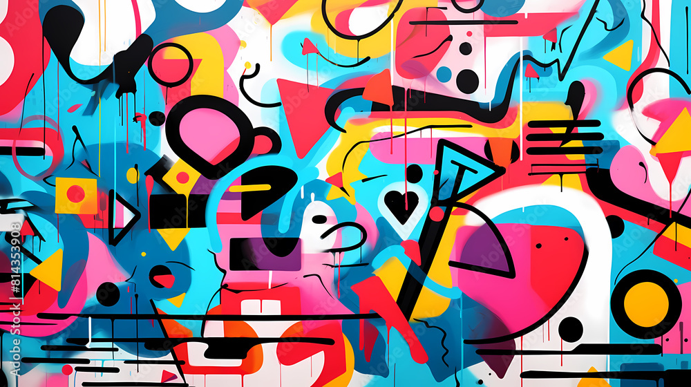 Fototapeta premium Abstract street art graffiti