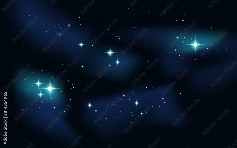 Obraz premium Cartoon galaxy background vector
