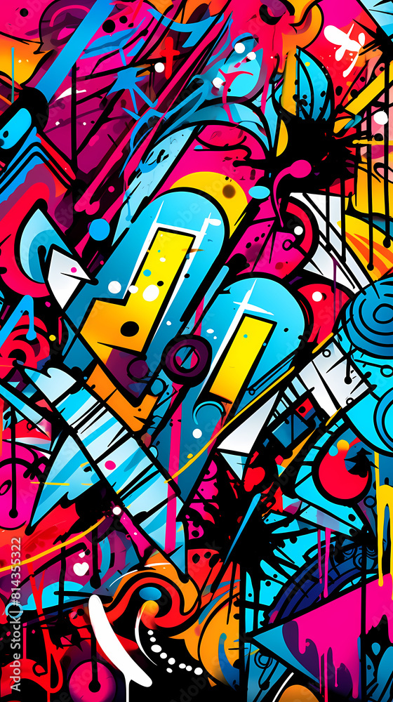 Fototapeta premium Abstract street art graffiti