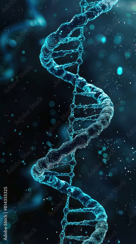Obraz premium Generate a vivid and detailed image of the genetic code as it exists on transparency background PNG