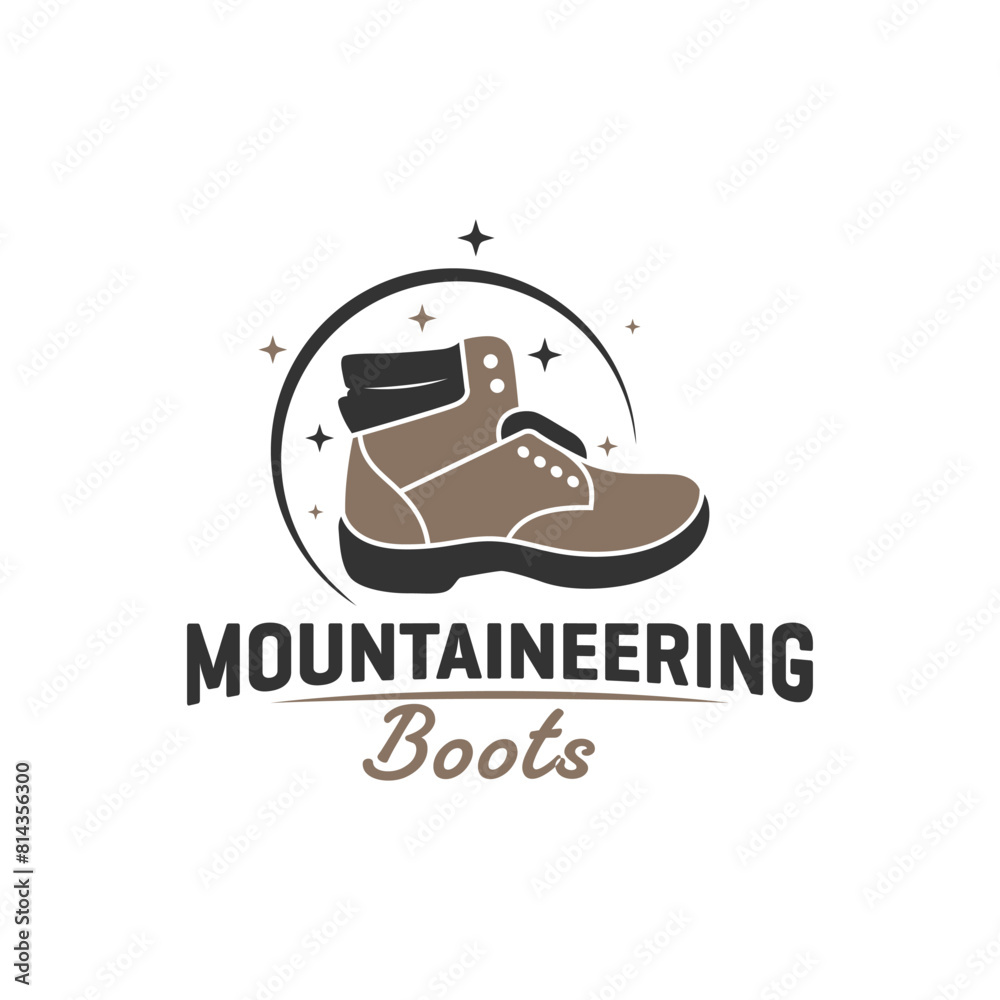 mountain shoe illustration logo mountain shoe illustration logo