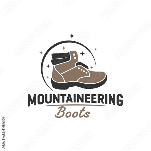mountain shoe illustration logo