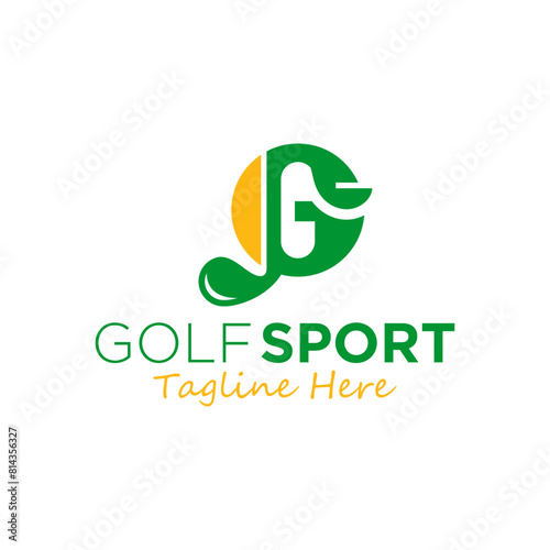 golf sport logo with the letters G