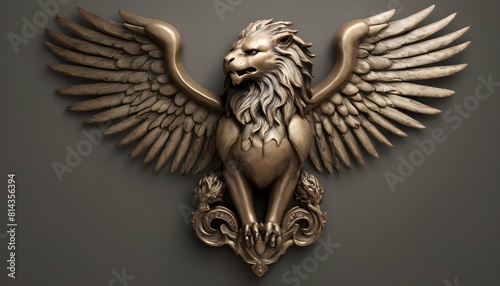 A gryphon icon with the body of a lion and the hea upscaled_6 photo