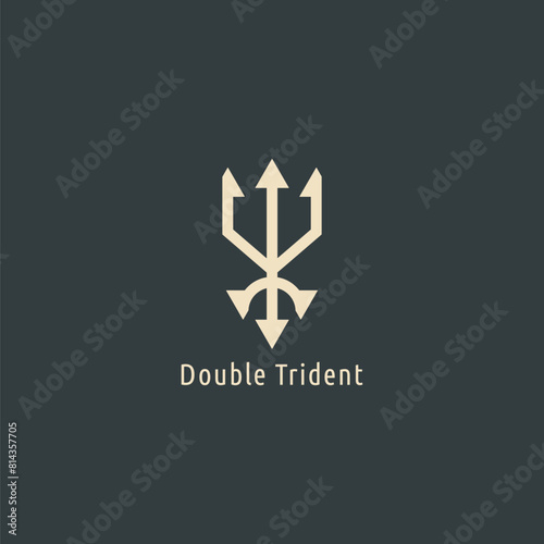 Trident logo with two opposite ends.