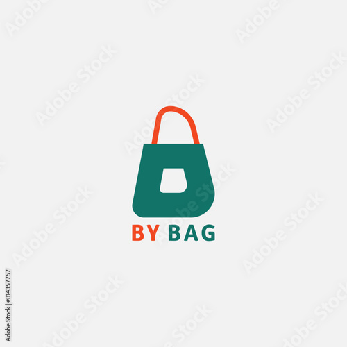 The shopping bag logo is in the shape of the letter B. Suitable for online shop businesses and bag manufacturers.