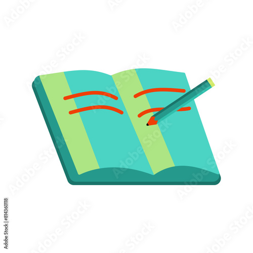 book and pencil
