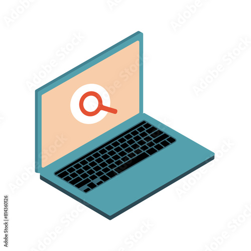 laptop with sign