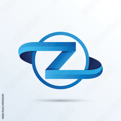 Abstract Letter Z Logo, 3D Sphere Logo