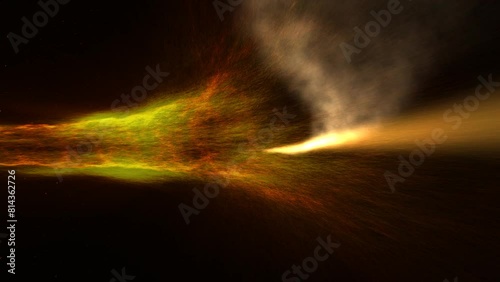 Animation Of A Warp Tunnel In Outer Space Travelling At The Speed Of Light Spiralling Asymmetrically In A Dynamic Explosion Of Force And Energy photo