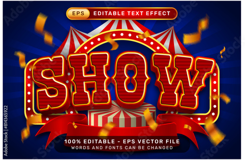 show 3d text effect and editable text effect with tent and border show